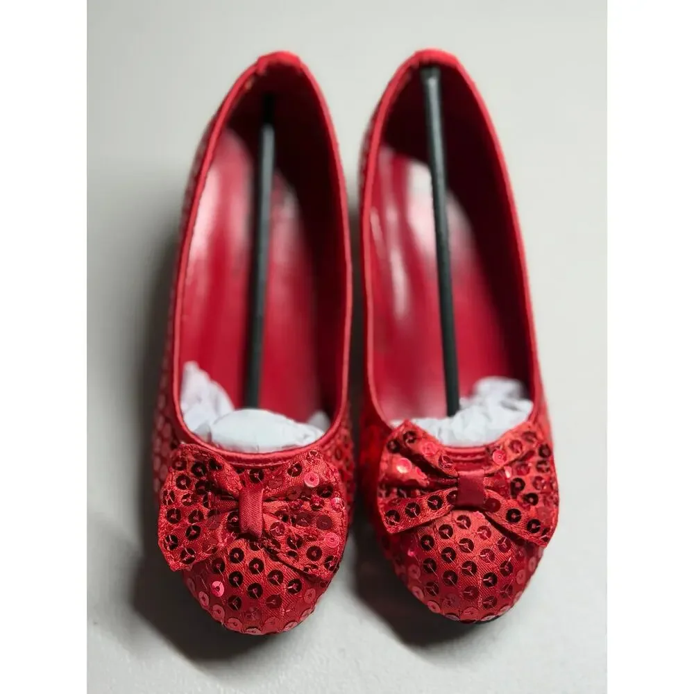 NEW! 11/12 Dorothy Red Sequin Girls' Shoes